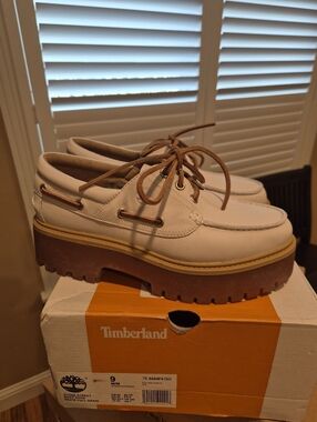 Timberland Leather Platform Boat Shoes